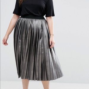 METALLIC MIDI SKIRT